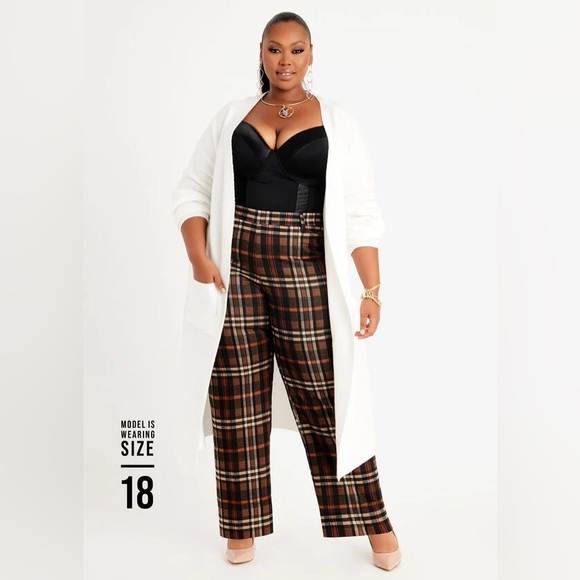 ASHLEY STEWART - Plaid Power Ponte Pant (TALL) - Picture 2 of 3